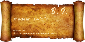 Bradean Iván névjegykártya